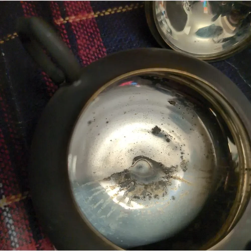 silver-plated crumb catcher mid-20th-century Vintage With Lid
